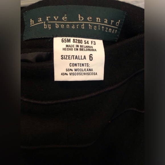 Harve Bernard skirt black wool Size 6 - Picture 2 of 2